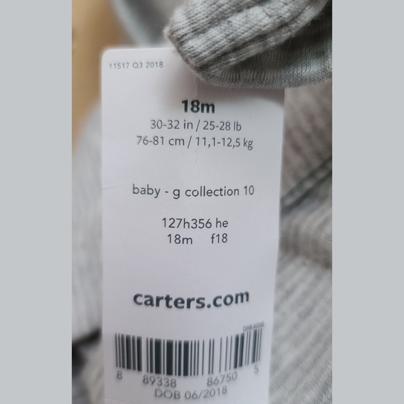 Carter's Bunny Jumpsuit 18 Months - Picture 3 of 6